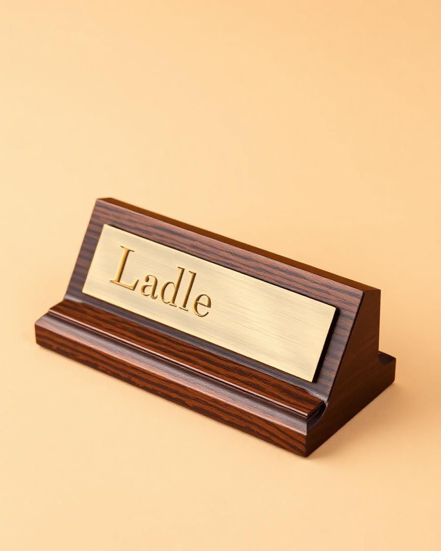 Classic L-Type Desk Plate