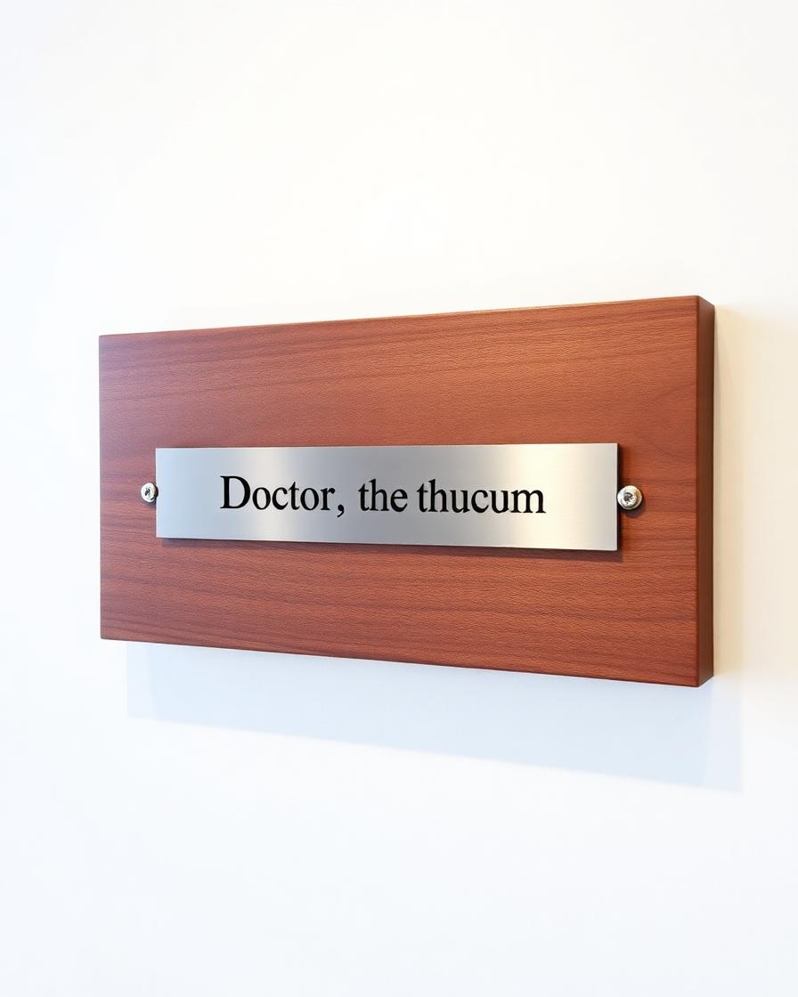 Walnut Wall Name Plate